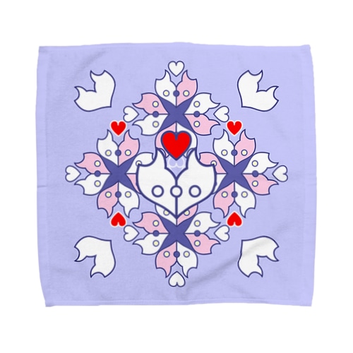 「浪漫花」-ROMANKA-／タオルハンカチ（ラベンダー） Towel Handkerchief