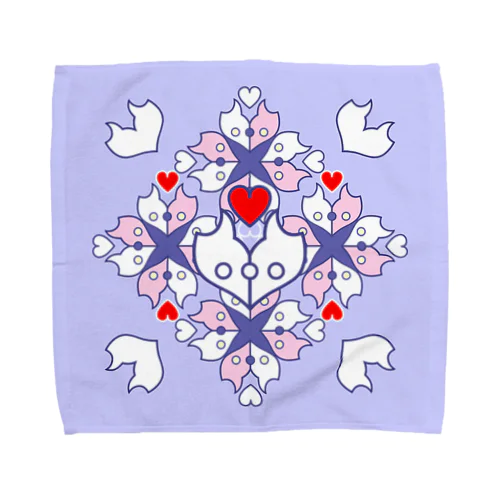 「浪漫花」-ROMANKA-／タオルハンカチ（ラベンダー） Towel Handkerchief