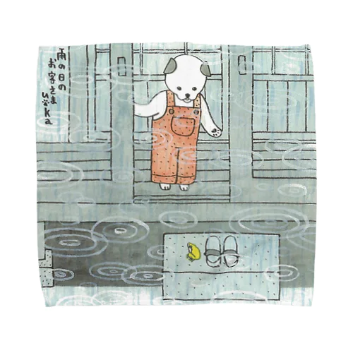 雨の日のお客さま Towel Handkerchief