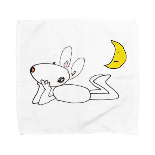 いつものウサギねそべり Towel Handkerchief