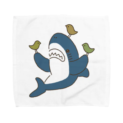 ことりとサメ Towel Handkerchief