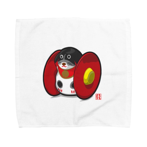 浜松張子人形の犬車 Towel Handkerchief