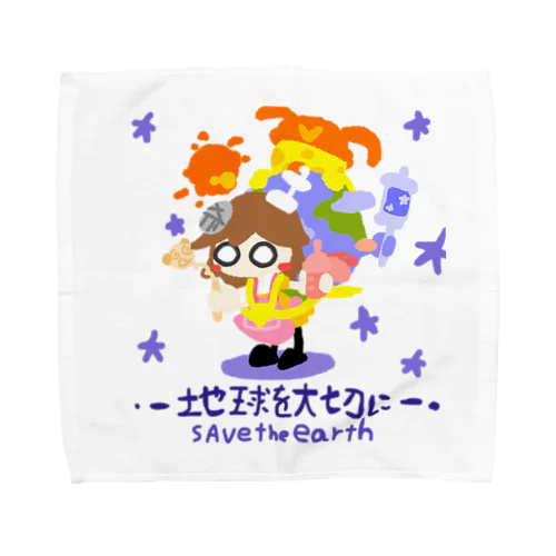 ちきゅーを大切に Towel Handkerchief