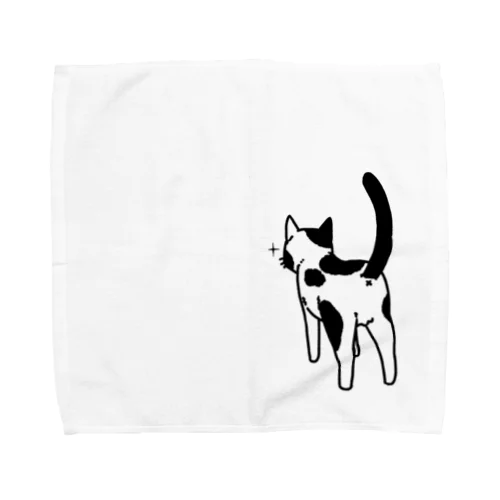 ねこけつ（ぶち猫） Towel Handkerchief