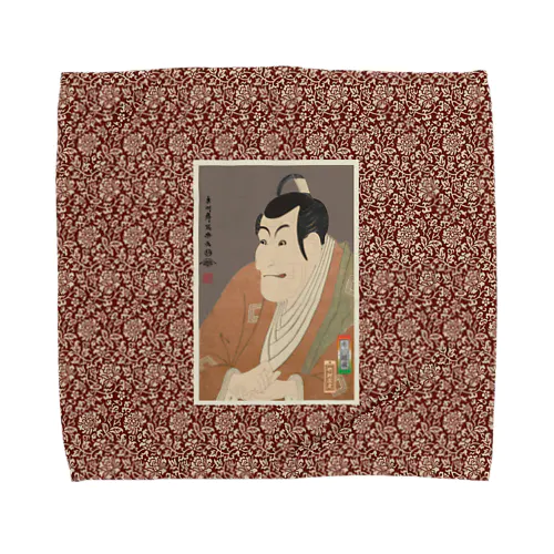 市川鰕蔵の竹村定之進 Towel Handkerchief