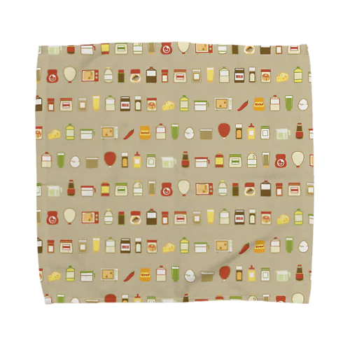 【楽々料理レシピ②】調味料・道具　キッチン　料理　調理　食育　オータムカラー Towel Handkerchief