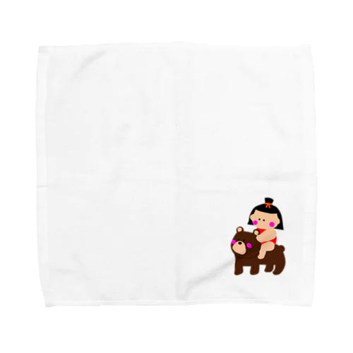 ゆる金太郎とクマ Towel Handkerchief