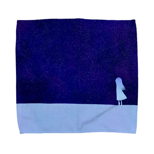 夜空と少女 Towel Handkerchief