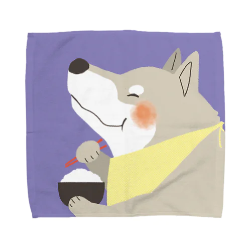 柴犬くんと美味しいごはん Towel Handkerchief