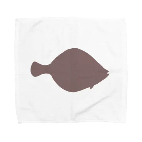 カレイ　シルエット Towel Handkerchief