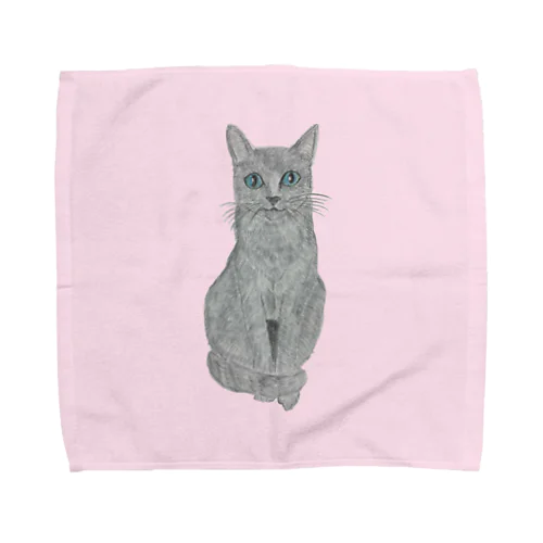 ロシアンブルー_4だぞッ😻 Towel Handkerchief