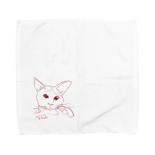 猫カフェ猫さんユル描画 Towel Handkerchief