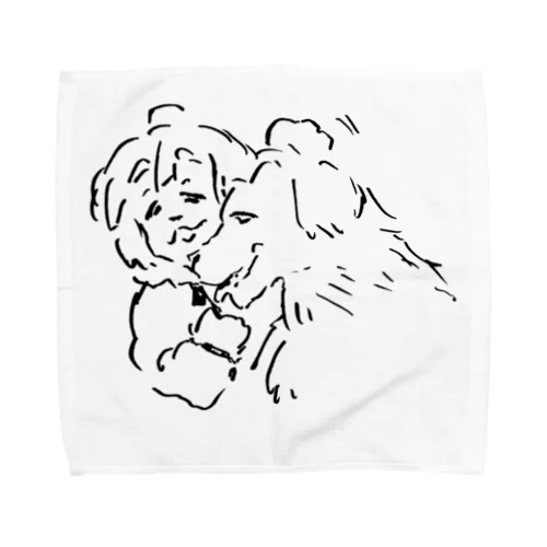 ゴールデンレトリバーとわたし Towel Handkerchief