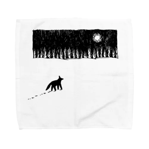 雪原の犬 Towel Handkerchief
