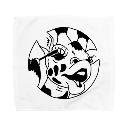 マスカラを塗るキリン Towel Handkerchief