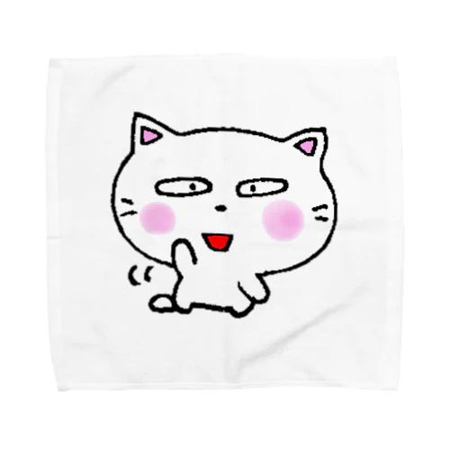 白猫のミャウ　元気ver Towel Handkerchief