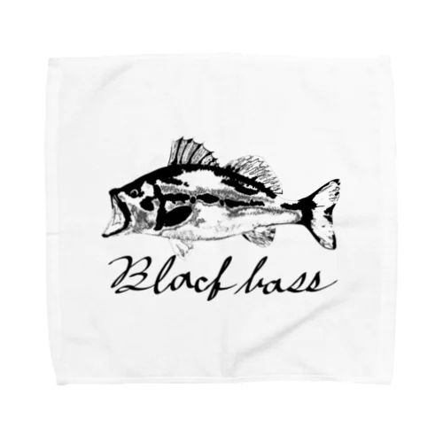 ザ・ブラックバス白黒 Towel Handkerchief