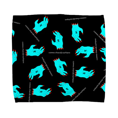 comma-chans&nachipos×モンスター研究所 Towel Handkerchief