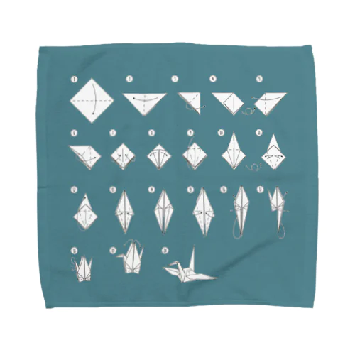 鶴の折り方 Towel Handkerchief