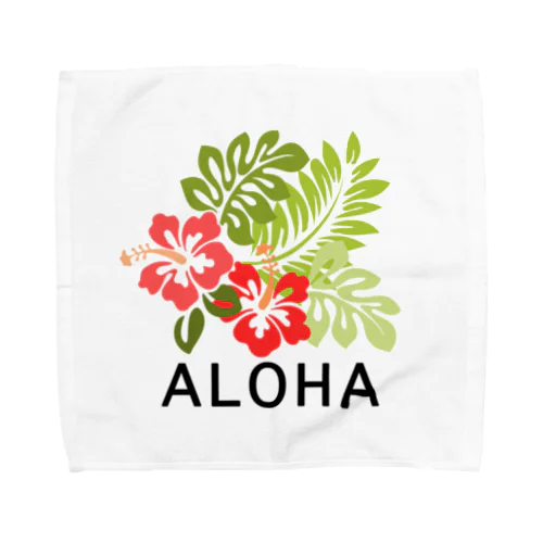 ALOHA プルメリア Towel Handkerchief