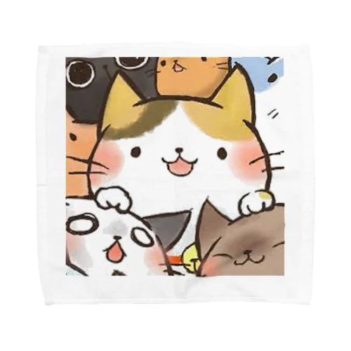 ねこねこグッズ タオルハンカチ