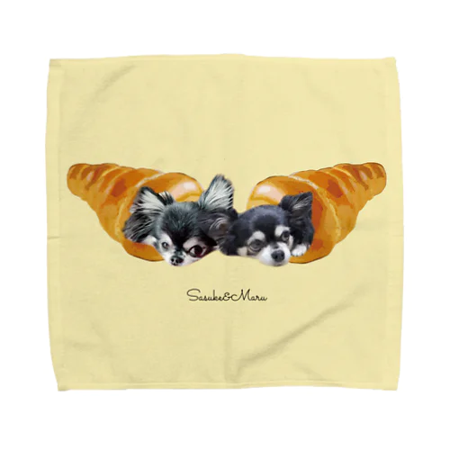 Maru クリームイエローL Towel Handkerchief