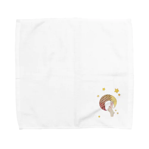 麻の葉月とうさぎさん Towel Handkerchief