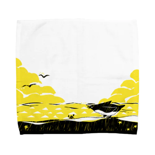ペンギンとカニ Towel Handkerchief