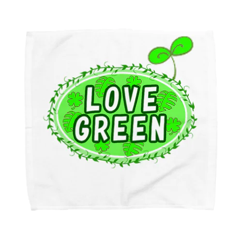 LOVE　GREEN　（ふたば） Towel Handkerchief