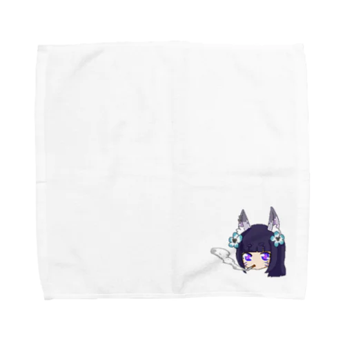 煙ちゃんぬのドットイラストステッカー Towel Handkerchief