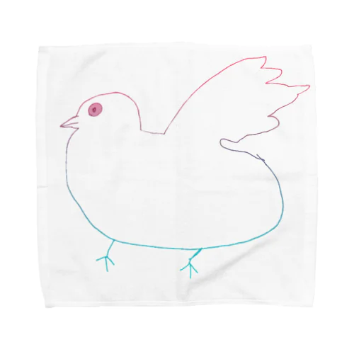 虹色鳩さーん( ᐛ ) Towel Handkerchief