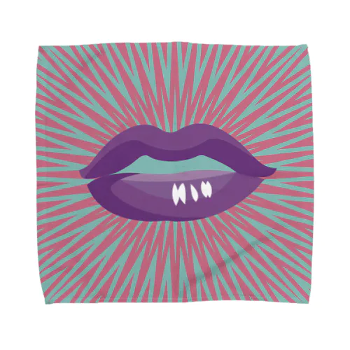 紫の唇 Towel Handkerchief