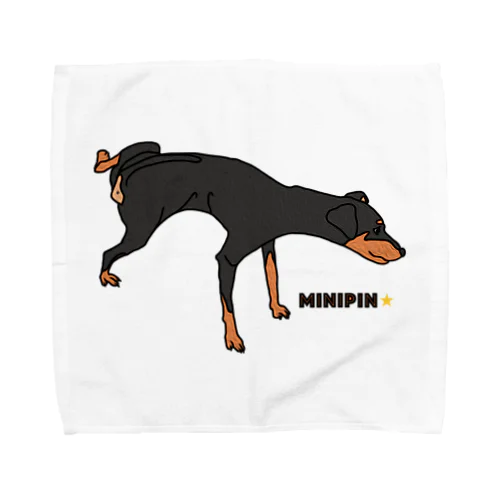 ミニチュアピンシャー ミニピン Miniature Pinscher minipin マーキング Towel Handkerchief