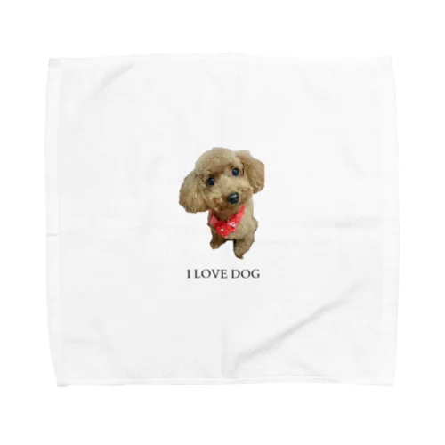 I LOVE DOG Towel Handkerchief