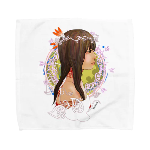 アメリカ大陸の少女B Towel Handkerchief