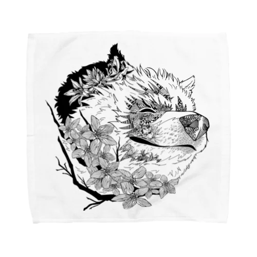 サモエドさくら（ヒルシュ風） Towel Handkerchief