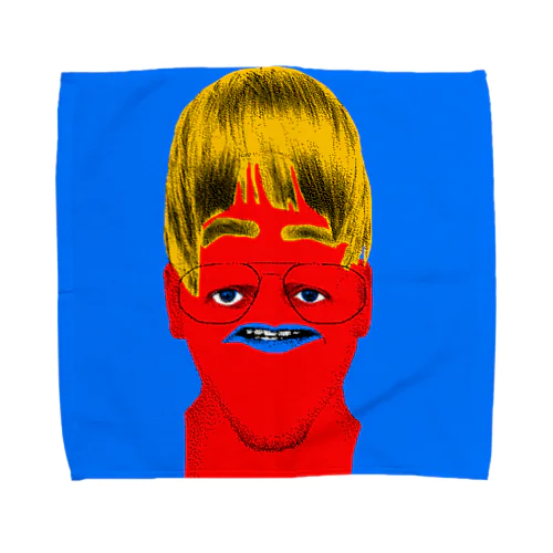 メガネの男性 Towel Handkerchief