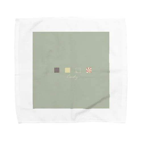 koro koro Candy-Olive Beige Towel Handkerchief