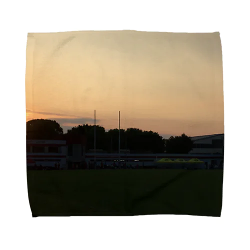 ラグビー場の夕焼け Towel Handkerchief