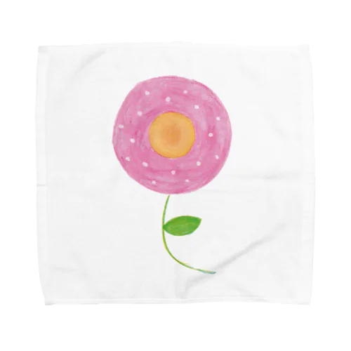 ピンクの花 Towel Handkerchief