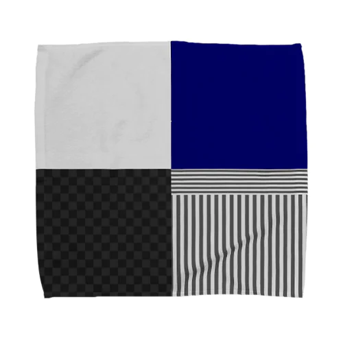 和柄(灰/紺) Towel Handkerchief