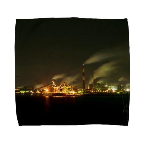 工場夜景2 Towel Handkerchief