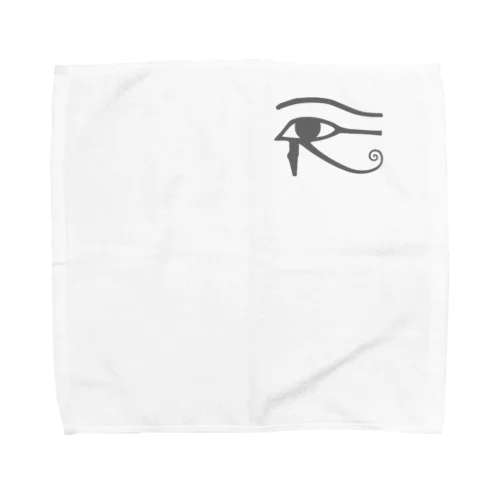 エジプト　ウジャトの目（ワンポイント　グレー） Towel Handkerchief