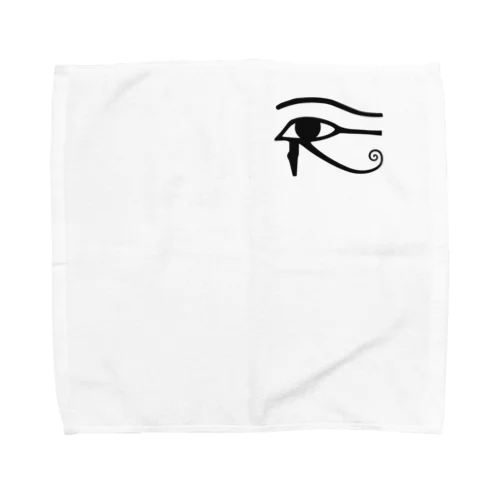 エジプト　ウジャトの目（ワンポイント　黒） Towel Handkerchief