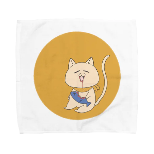 ねこのしょくじ Towel Handkerchief