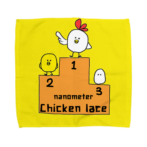 nanometer"Chicken lace"タオルハンカチ（イエロー） タオルハンカチ