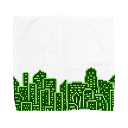 Buildings 緑 Towel Handkerchief