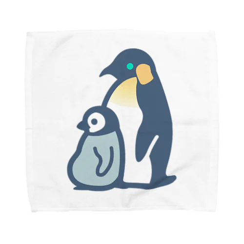 ぺんぎんのおやこ（カラー） Towel Handkerchief