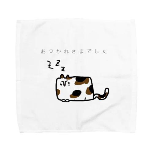 四角猫の三毛猫さん Towel Handkerchief