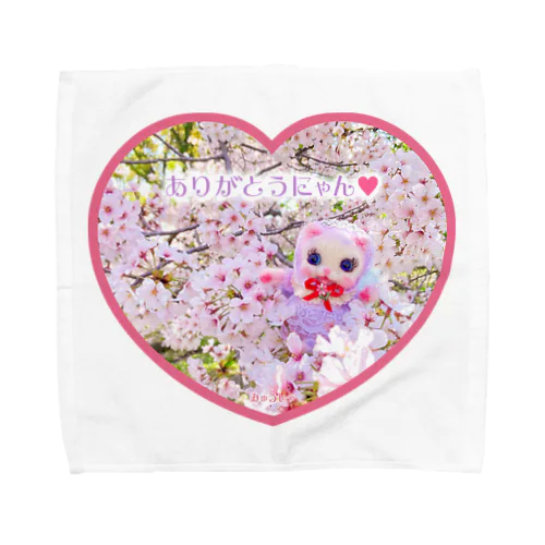 桜とベリー❤️(ありがとうにゃん) Towel Handkerchief